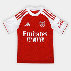 Camisa Infantil Arsenal Home 25/26 s/n Torcedor Adidas - Vermelho+Branco