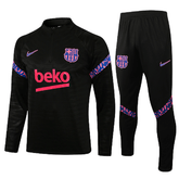 Conjunto Inverno Barcelona Preta e Roxa Nike - Com Ziper