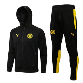 Conjunto Inverno Borussia Dortmund Preta Puma - Com Capuz
