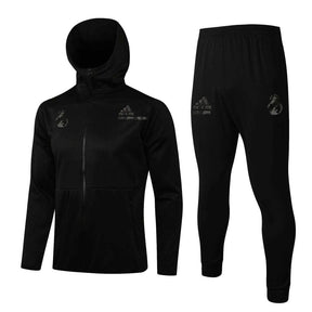 Conjunto Inverno Real Madrid Preto Adidas - Com Fecho e Capuz